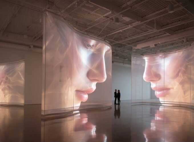 Modern Art Gallery Scene